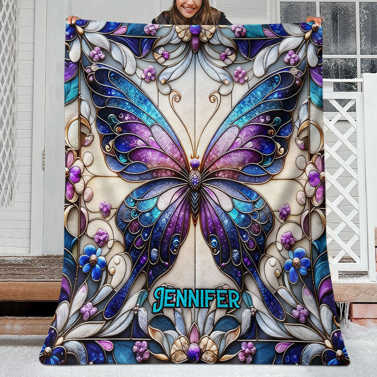 Beautiful Butterfly - Personalized Butterfly Blanket