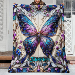 Beautiful Butterfly - Personalized Butterfly Blanket