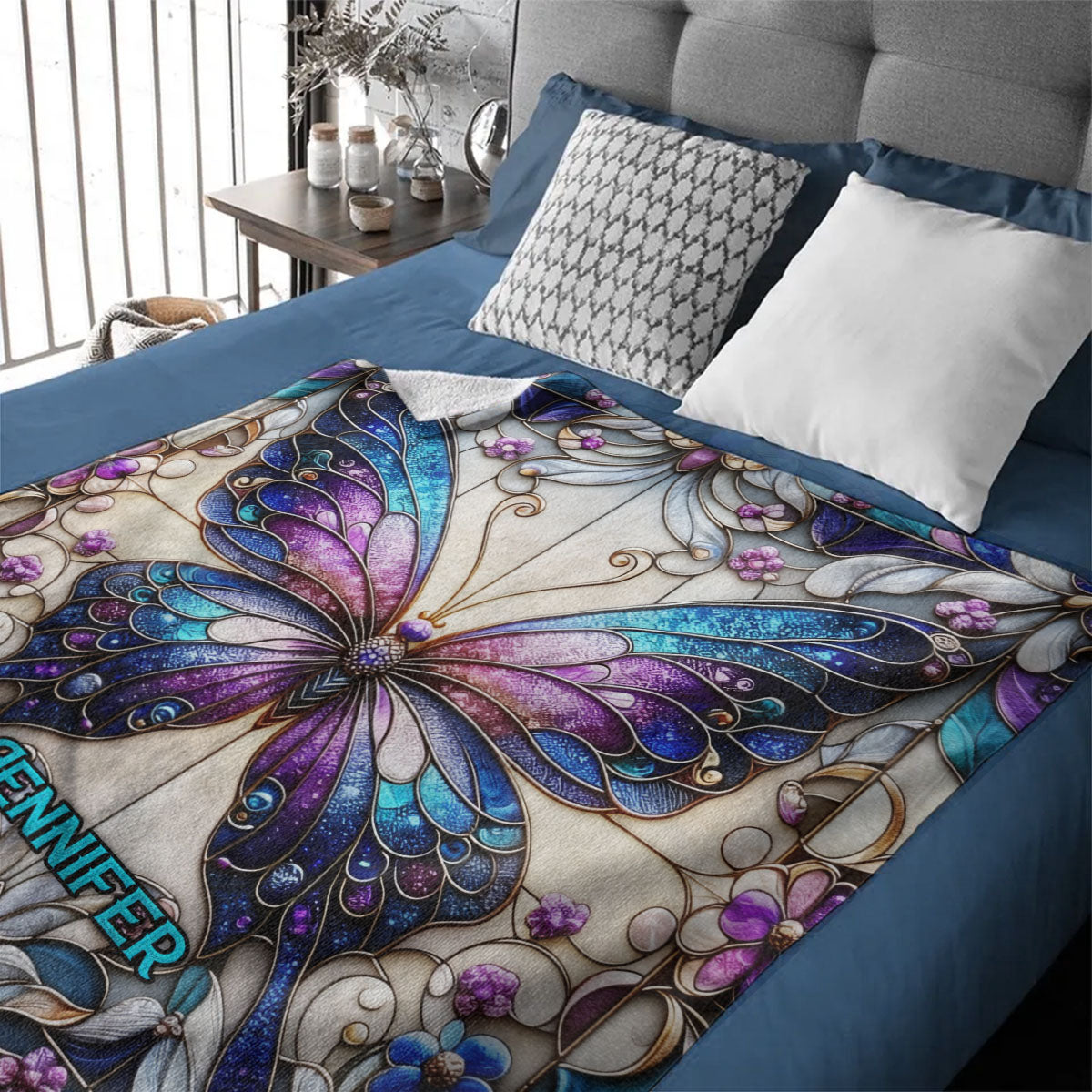 Beautiful Butterfly - Personalized Butterfly Blanket
