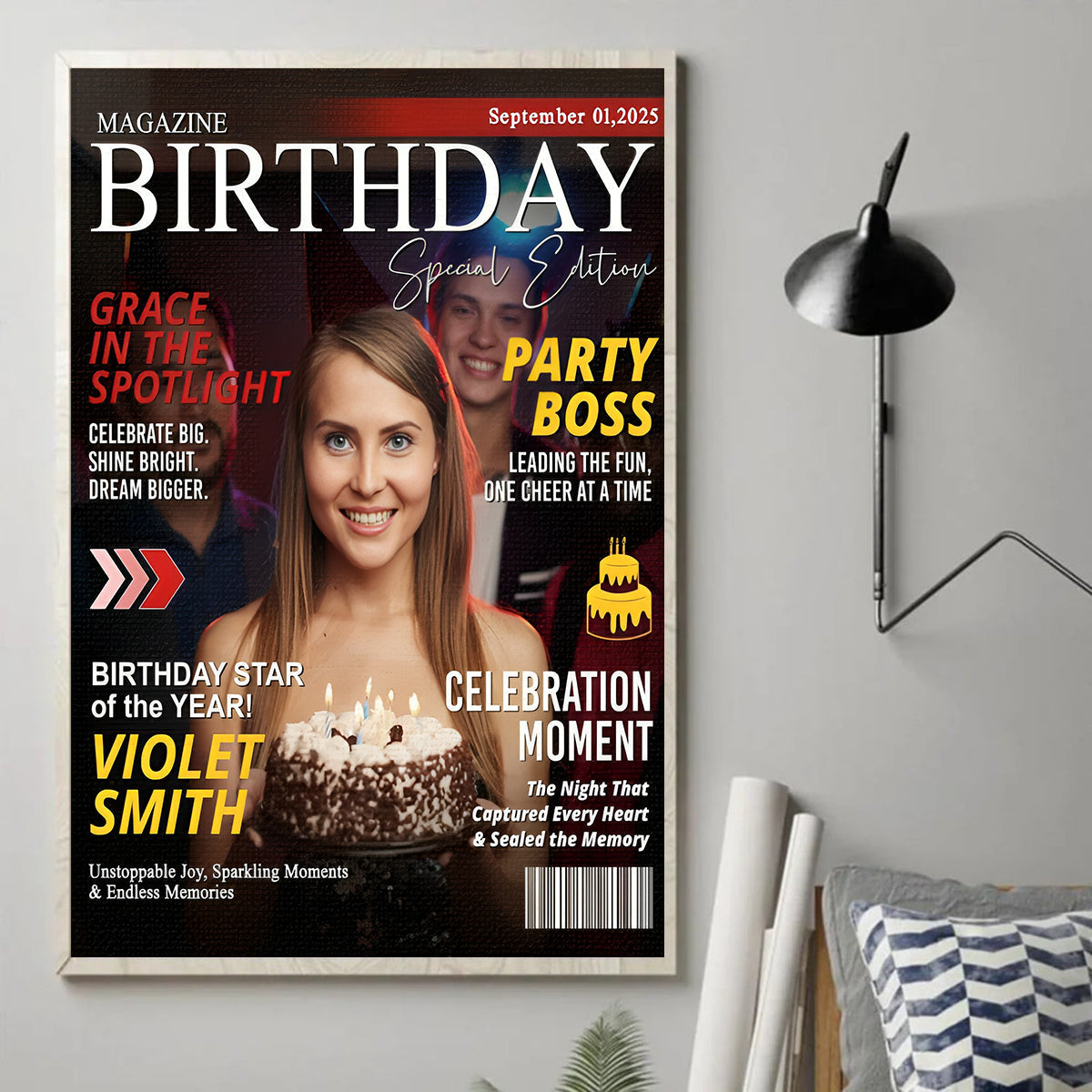 Custom Birthday Magazine Cover, Custom Gift for Best Friend, Bestie Gifts, Gift for Her, Best Friend Custom Birthday Magazine