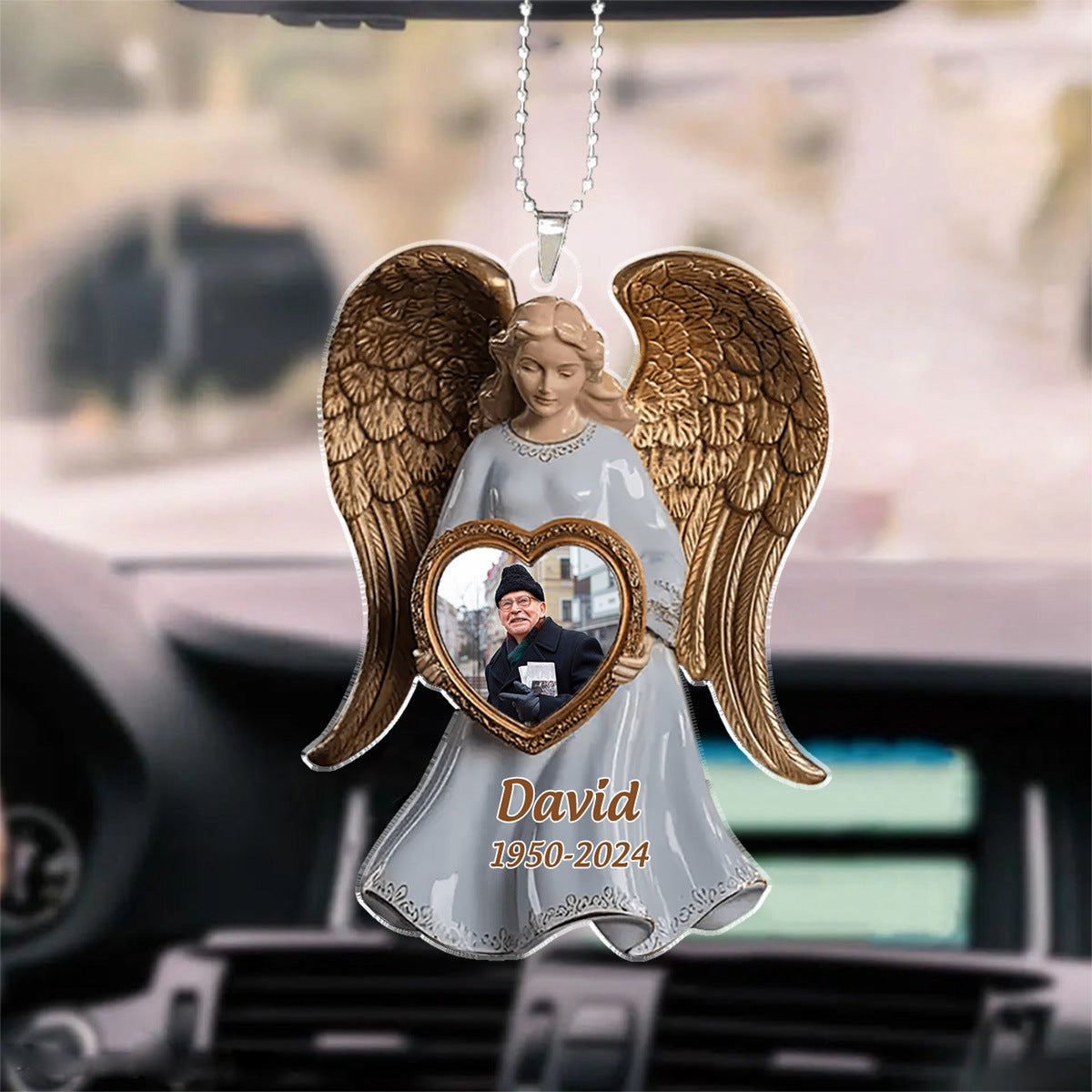 On Angel’s Wings - Personalized Acrylic Ornament