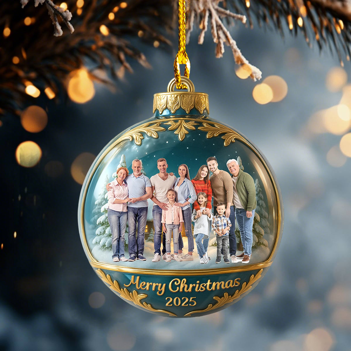 Custom Photo Family Together - Personalized Custom Shaped Acrylic Ornament