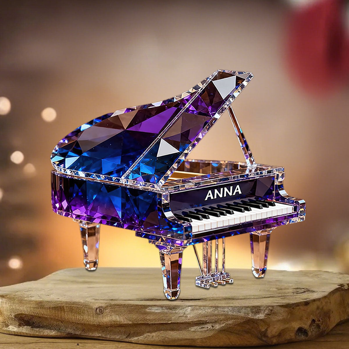 Customized Piano Crystal Effect Acrylic Plaque, Pianist Gift,Personalized Piano Music Theme Decor