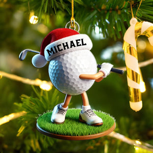Custom Name Golf Ornament,Personalized Christmas Gift for Golf Lovers