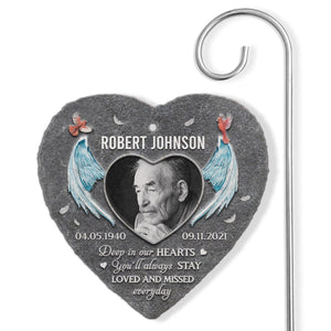 You Will Always Be Loved - Memorial Personalized Memorial Garden Slate & Hook
