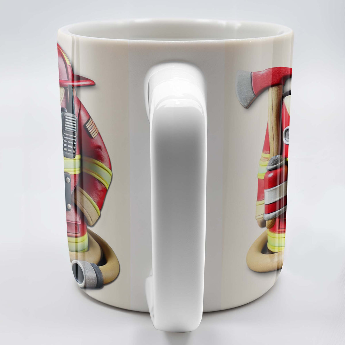 Firefighter,Gear and Helmet, Personalized Coffee Mug, Gift For Firefighters