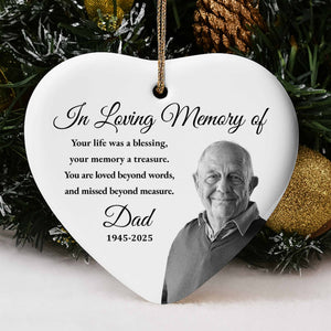 In Loving Memory Of Your Life Was A Blessing, Personalized Ceramic Ornament, Gift For Bereaved Family