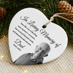 In Loving Memory Of Your Life Was A Blessing, Personalized Ceramic Ornament, Gift For Bereaved Family