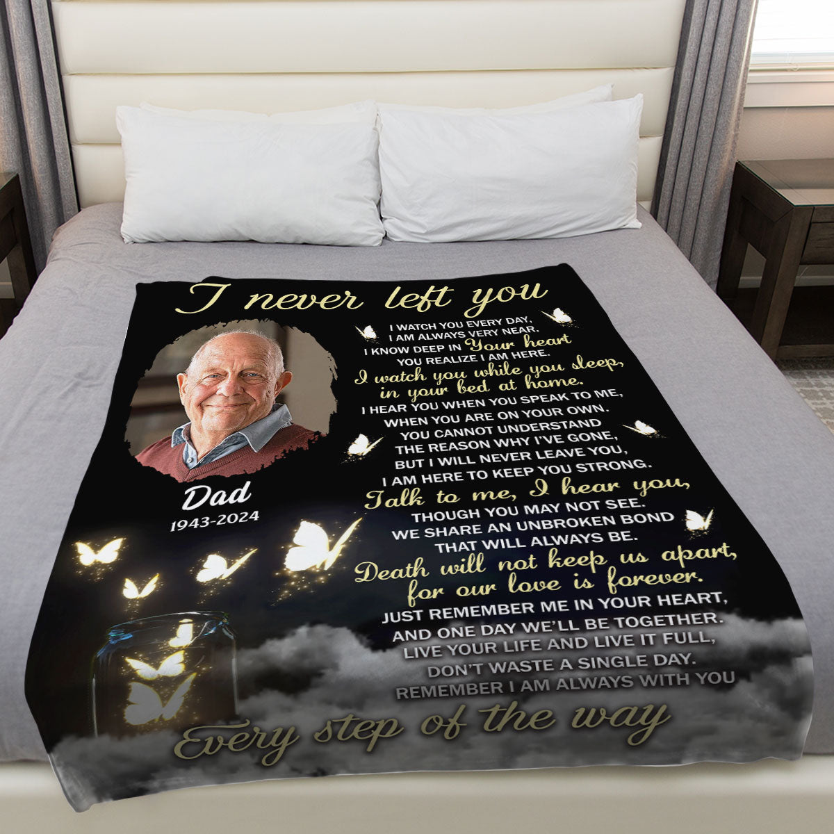 Every Step Of The Way - Personalized Memorial Blanket