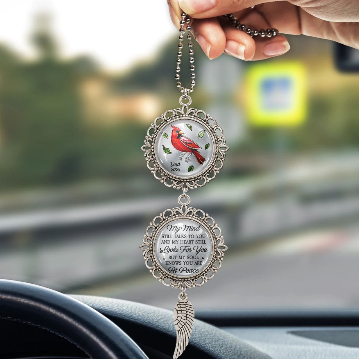 Memorial My Mind Still Talks To You - Personalized Pendant Charm