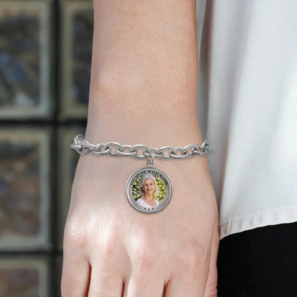 I'm Always With You - Memorial Personalized Photo Charm Bracelet