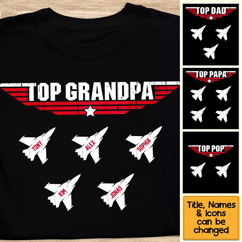 Personalized Gift Top Grandpa T-Shirt