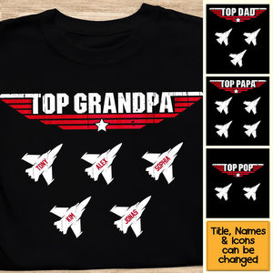 Personalized Gift Top Grandpa T-Shirt
