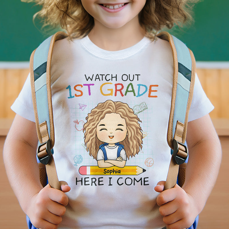 Watch Out Kindergarten Here I Come - Personalized Custom Kid T-shirt - Gift For Kid, Back To School Gift