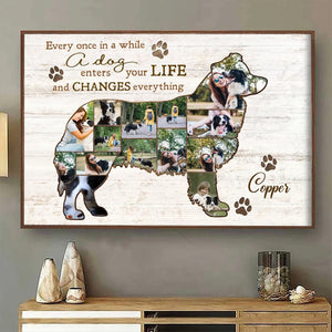 Best Border Collie Dog Personalized Photo Collage Canvas Gift For Dog Lover