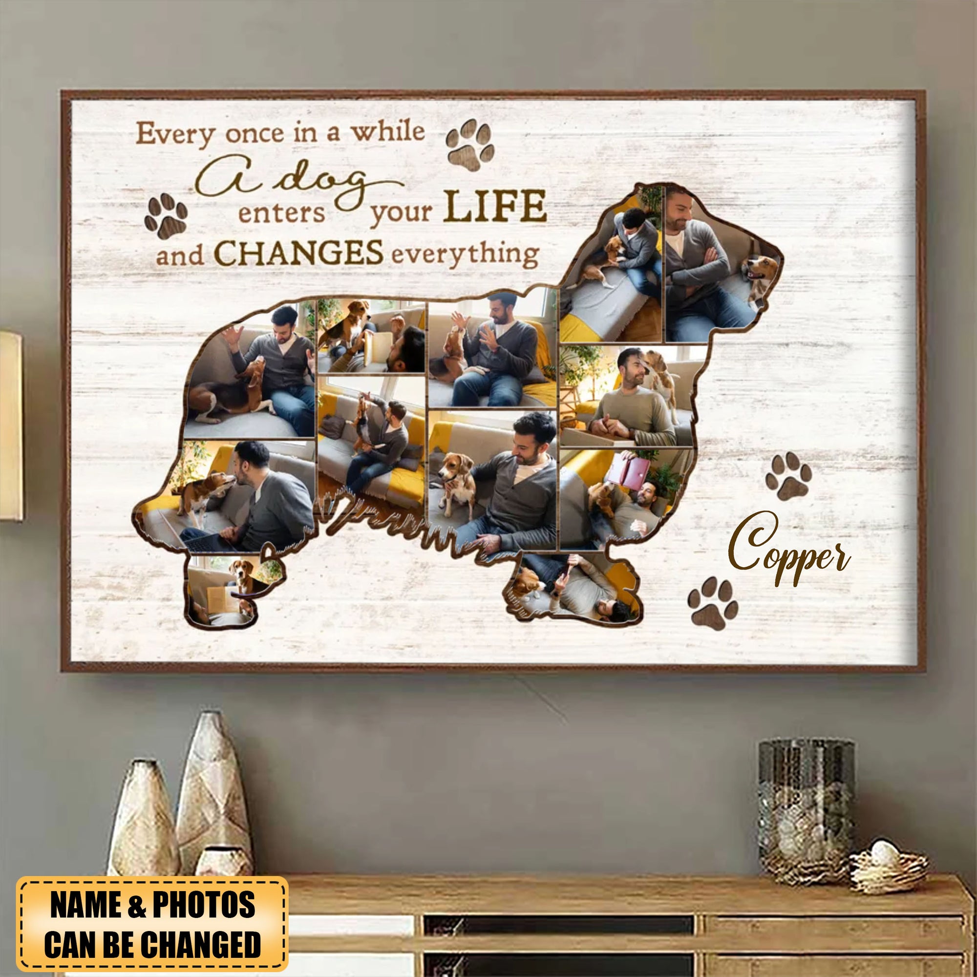 Best Clumber Spaniel Dog Personalized Photo Collage Canvas Gift For Dog Lover