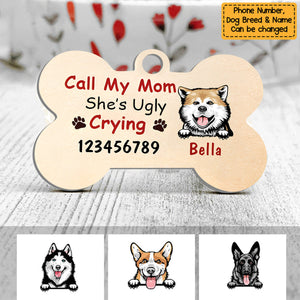 Personalized Dog Lost Wander Bone Pet Tag For Dog Mom, Dog Dad
