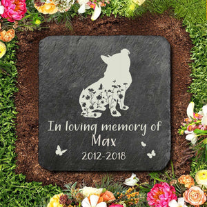 In Loving Memory Of - Personalized Memorial Stone Slate Dog Loss Gift