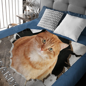 Custom Dog Blanket Personalized Wall Breaking Pet Throw