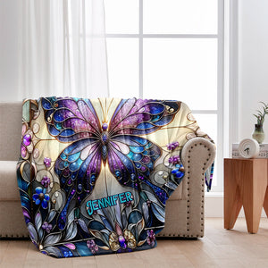 Beautiful Butterfly - Personalized Butterfly Blanket