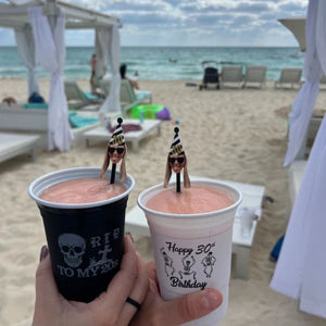 Personalized Drink Stirrers With Face Party Decorations