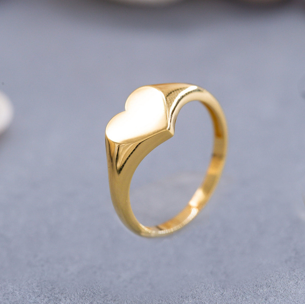 Heart-shaped Personalized Initial Ring