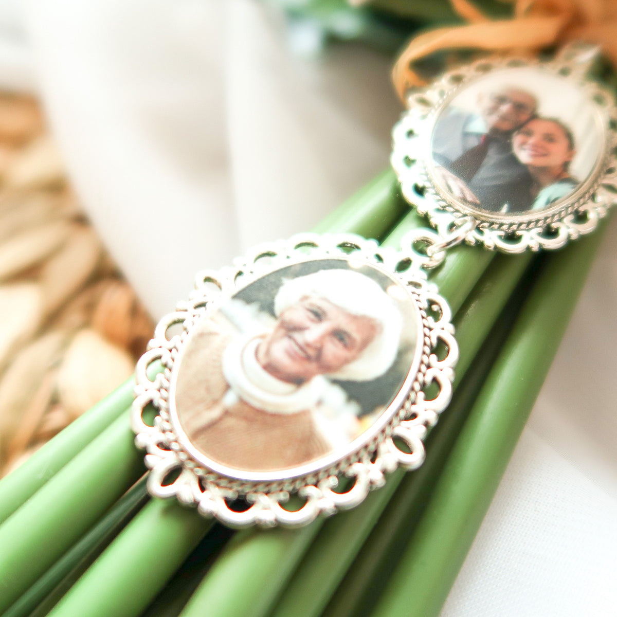 Personalized Photo Charm for Bridal Memorial Bouquet Charm Pendant