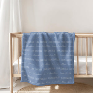 Custom Baby Blanket with Name, Personalized Name Blanket, Newborn Hospital Blanket, Custom Baby Gift, Baby Name Swaddle