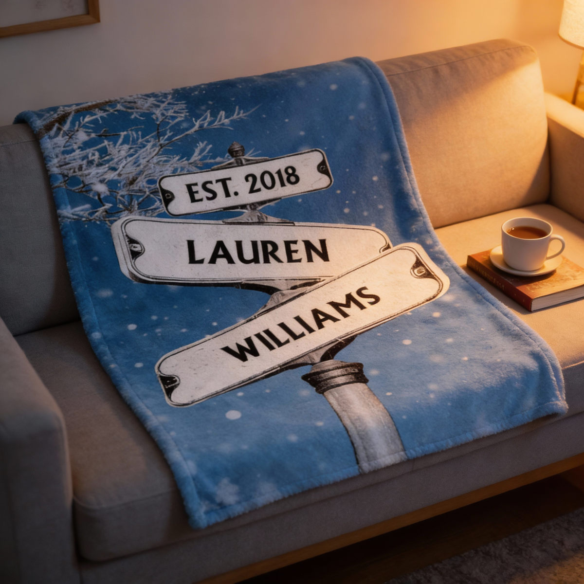 Always Beside You - Couple Personalized Blanket - Gift For Husband Wife, Anniversary