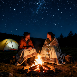 Personalized Mountain Hiking Photo Collage Blanket, Outdoorsy Gifts Hiking Gift for Hikers