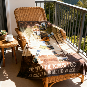 Personalized Mountain Hiking Photo Collage Blanket, Outdoorsy Gifts Hiking Gift for Hikers