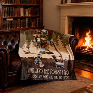 Personalized Mountain Hiking Photo Collage Blanket, Outdoorsy Gifts Hiking Gift for Hikers