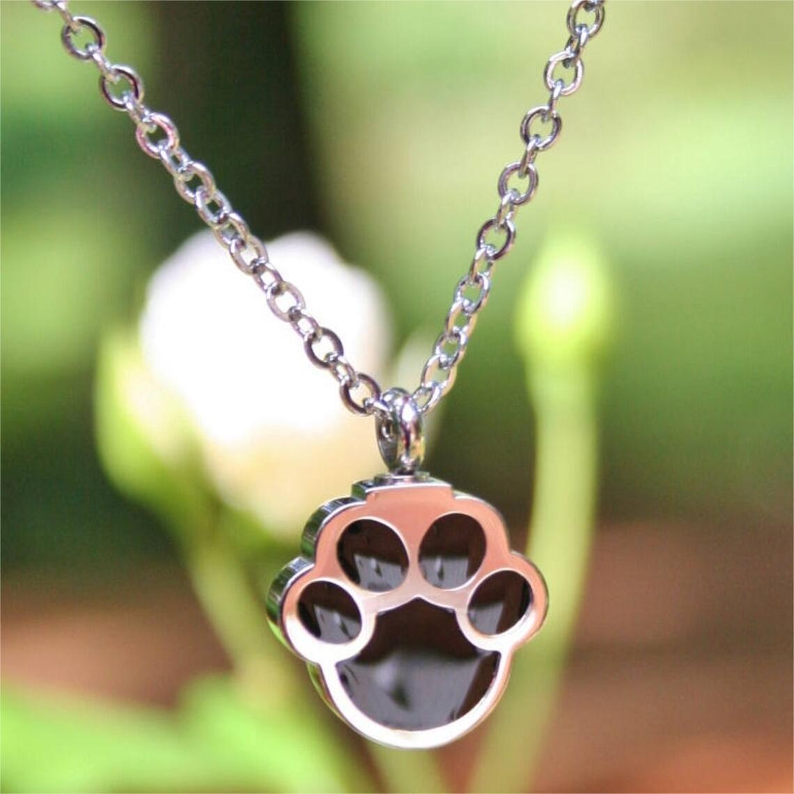 Dog Claw Memorial Necklace Urn Necklace