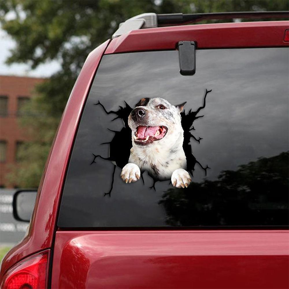 Australian Cattle Dog Crack Car Sticker 4