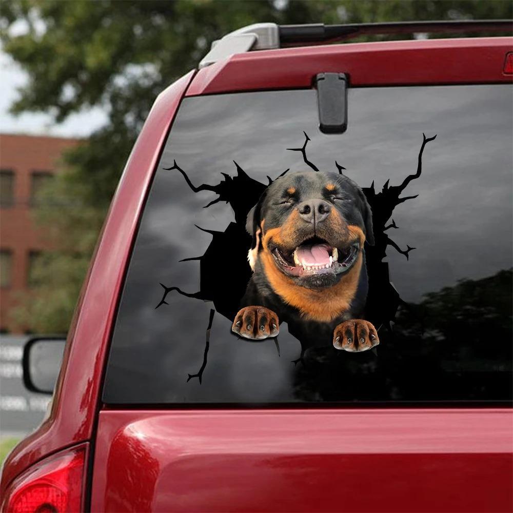 ROTTWEILER CRACK CAR STICKER 15