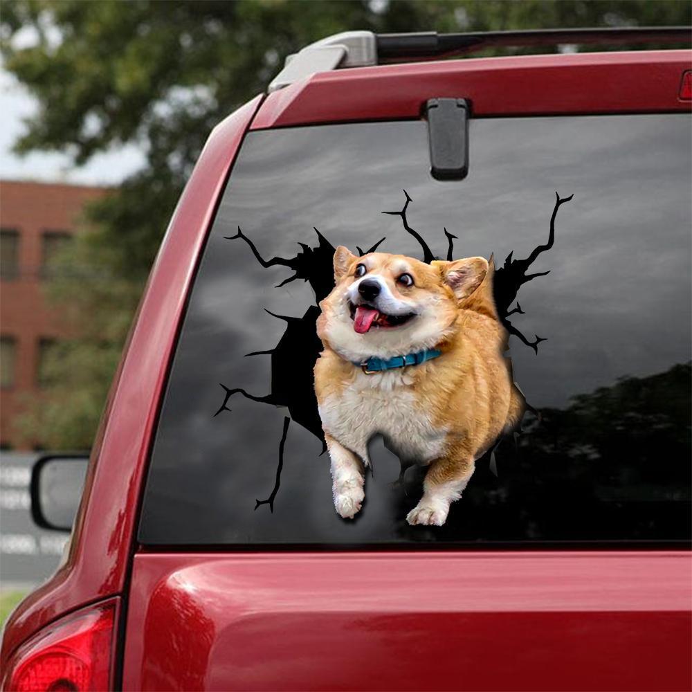 Welsh Corgi Crack Car Sticker, Toilet Sticker, Fridge Sticker 16