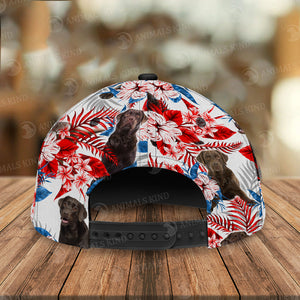 Labrador Chocolate - American Flag Cap