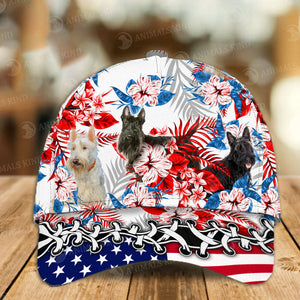 Scottish Terrier - American Flag Cap