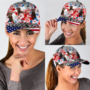 Labrador Chocolate - American Flag Cap