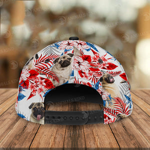 Pug - American Flag Cap