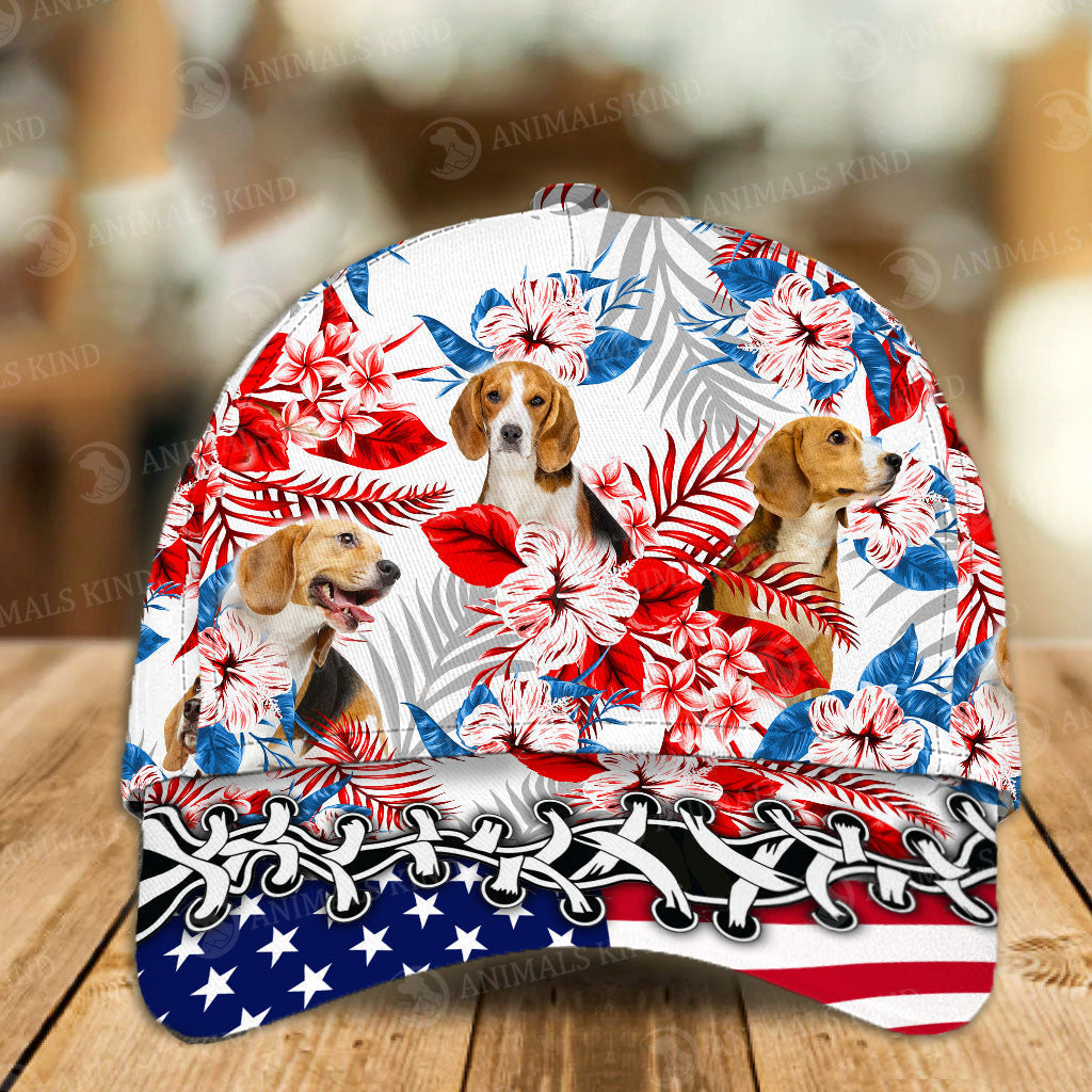 Beagle - American Flag Cap