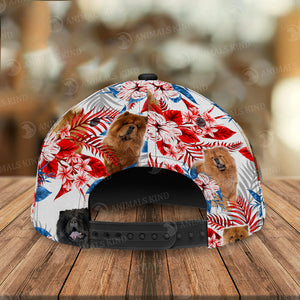 Chow Chow - American Flag Cap