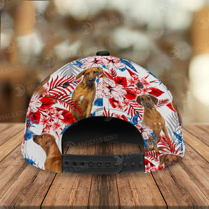 Rhodesian Ridgeback - American Flag Cap