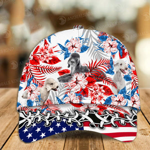 Bedlington Terrier - American Flag Cap