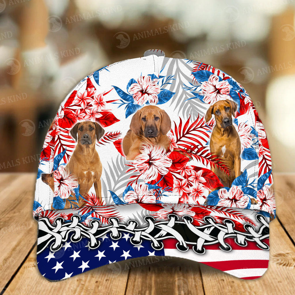 Rhodesian Ridgeback - American Flag Cap