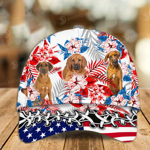 Rhodesian Ridgeback - American Flag Cap