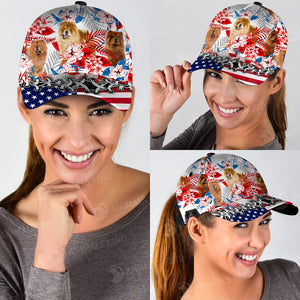 Chow Chow - American Flag Cap