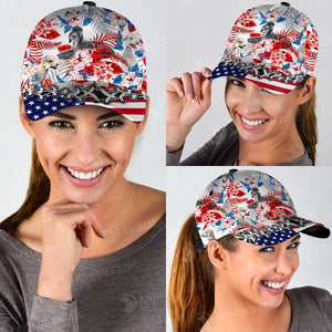 Bedlington Terrier - American Flag Cap