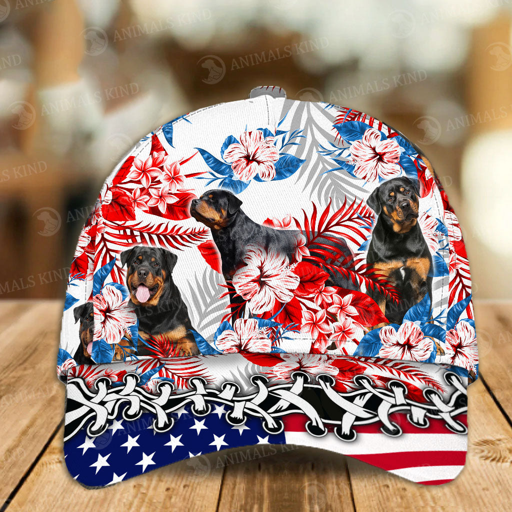 Rottweiler - American Flag Cap