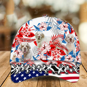 Clumber Spaniel - American Flag Cap